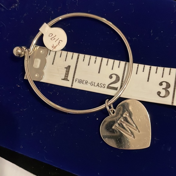 NWT Silver Heart Key Chain Monogram “W” on Silver Heart -great Gift 🎁 - Picture 5 of 8